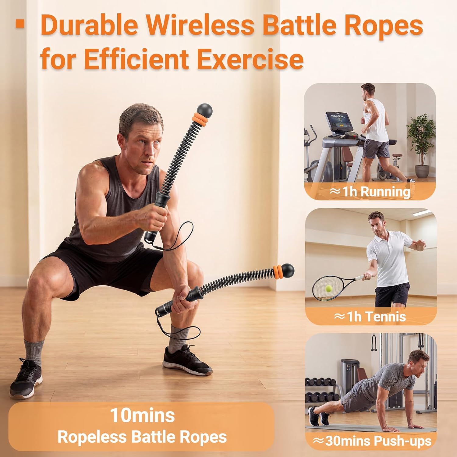 Adjustable Ropeless Battle Rop - Home Gym Build review and price