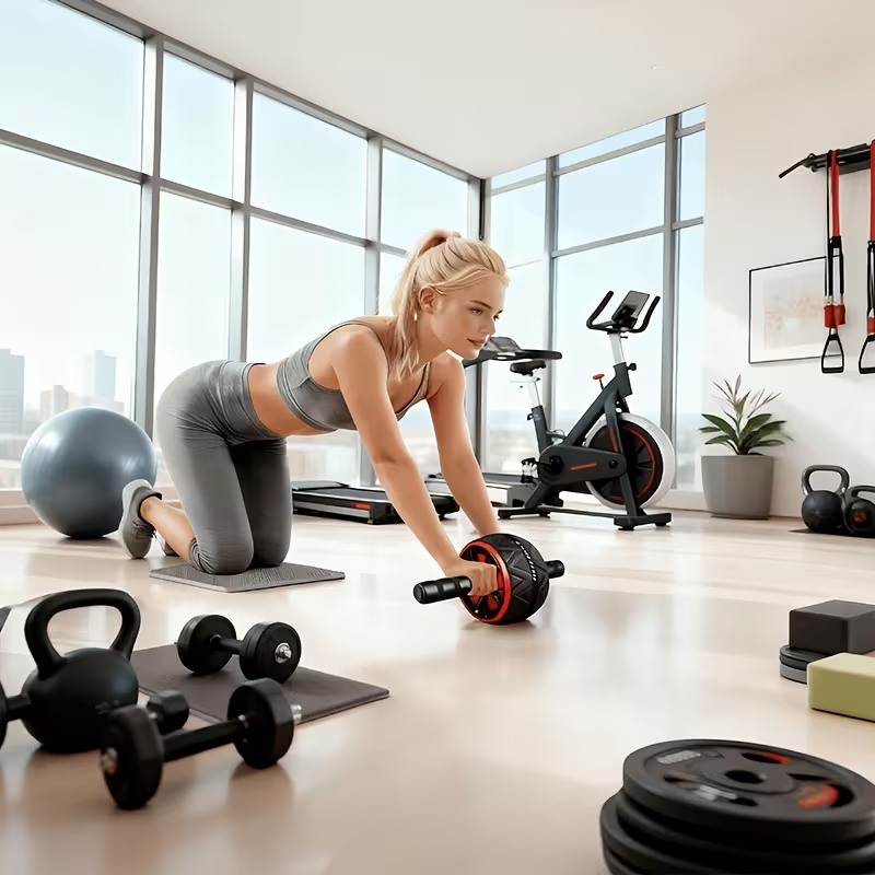 Ab Roller Wheel and Knee Mat,  - Home Gym On Carpet review and price