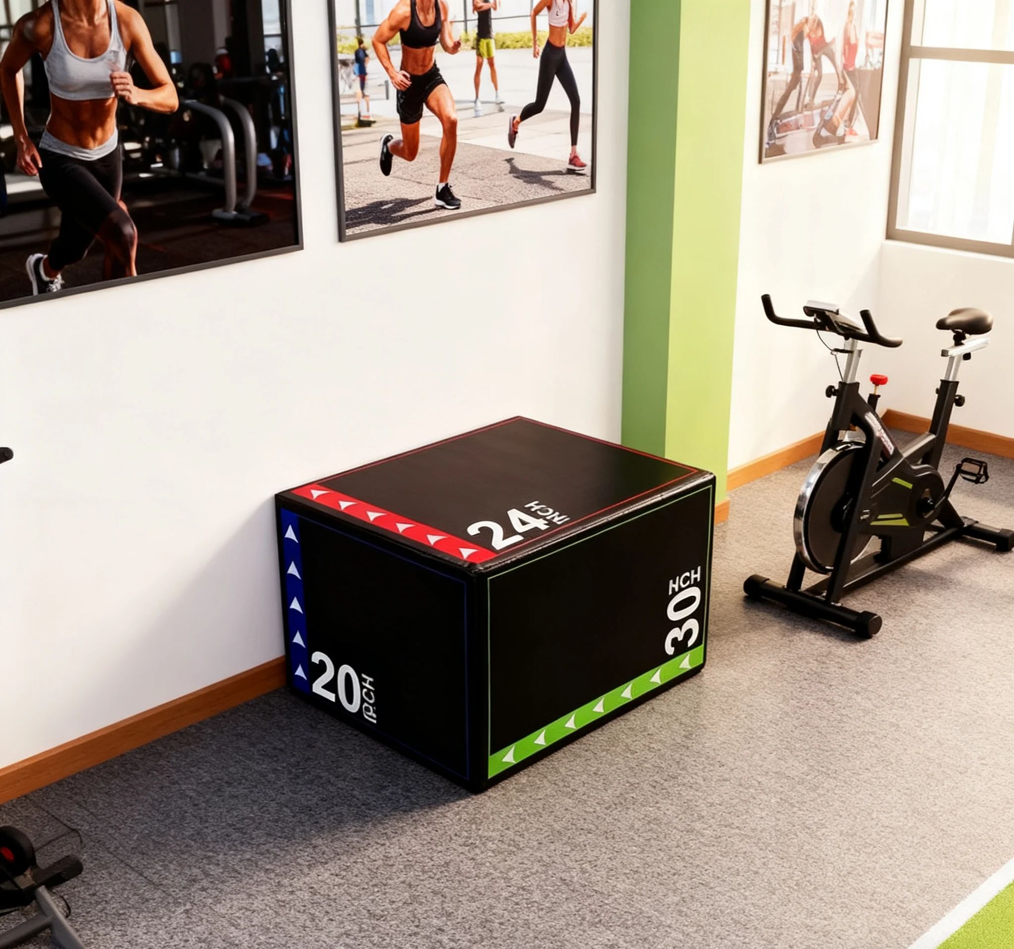 3-in-1Jump Box Plyometric Box  - Home Gym On Carpet review and price