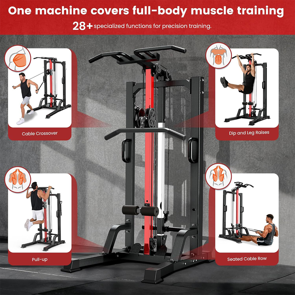 Pooboo Home Gym Machine - High - All In One Gym Home Equipment review and price