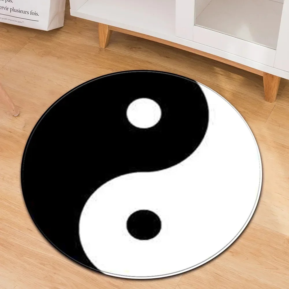 Yin Yang Taiji Round Rug Flowe - Home Gym On Carpet review and price