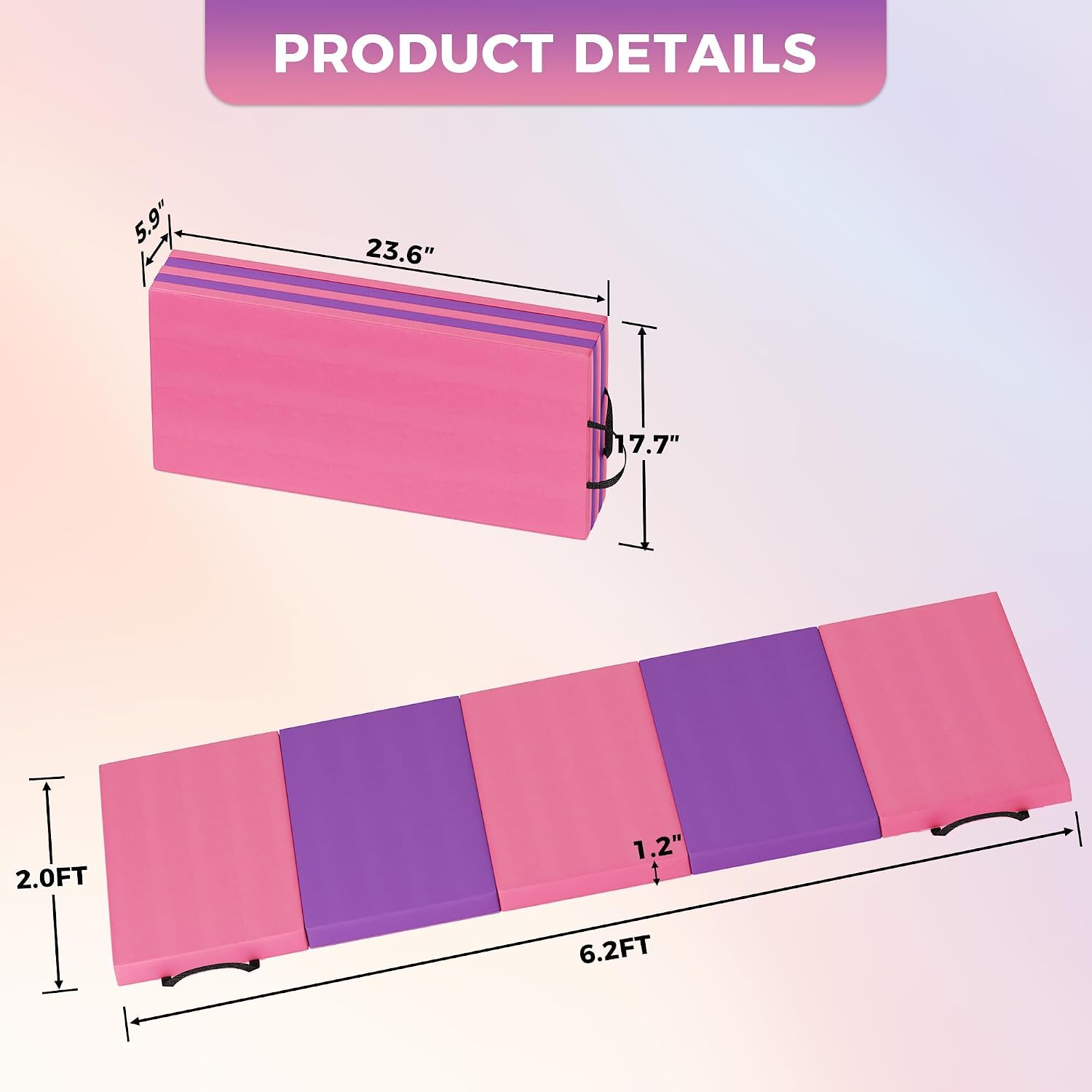 Foldable Yoga Mat Gymnastics M - Home Gym On Carpet review and price
