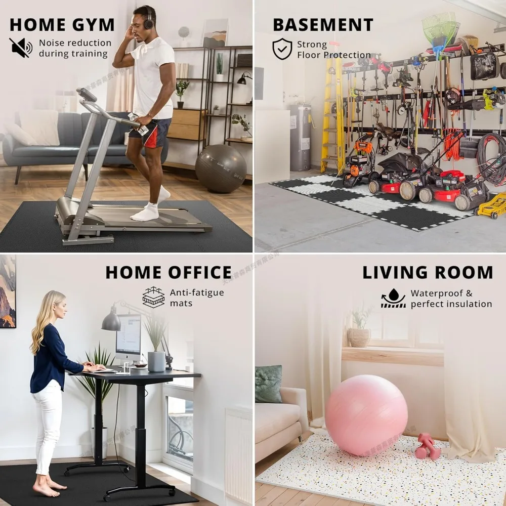 10Pcs 30x30x1cm EVA Foam Massa - Home Gym On Carpet review and price