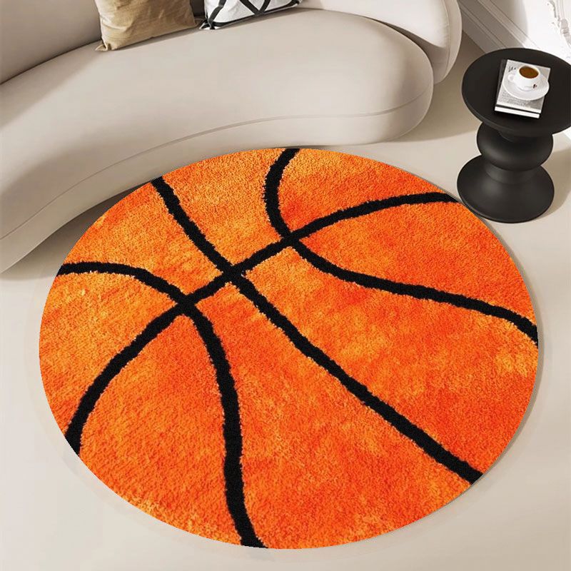 Basketball Pattern Round Rug F - Home Gym On Carpet review and price