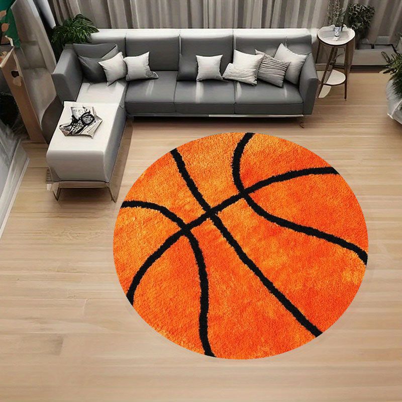 Basketball Pattern Round Rug F - Home Gym On Carpet review and price